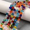 Transparent Electroplate Glass Beads Strands GLAA-F029-4mm-D29-4