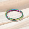 Ion Plating(IP) 304 Stainless Steel Plain Band Rings STAS-I160-E03-MC-2