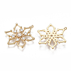 Brass Filigree Pendants KK-T038-381G-2