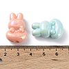 UV Plating Rainbow Iridescent Acrylic Beads OACR-A029-10-3