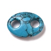 Synthetic Turquoise Connector Charms G-P467-01C-2