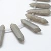 Electroplate Natural Crystal Quartz Pointed Beads Strands G-K180-G01-3