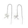 Bowknot Brass Ear Thread for Women EJEW-P288-07P-2