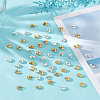 70Pcs 2 Colors Brass Crimp Beads Covers KK-LP0001-68-3