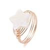 Natural Shell Finger Rings RJEW-TA00227-01-2