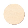 Basswood Carved Round Cup Mats DJEW-M006-03-2