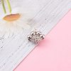 Brass Micro Pave Clear Cubic Zirconia Charms PALLOY-JF00638-02-4