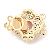 Brass Micro Pave Clear Cubic Zirconia Box Clasps KK-E052-01B-G02-2