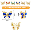 DICOSMETIC 36Pcs 6 Colors Butterfly Alloy Cabochons MRMJ-DC0001-03-2