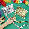 20 Yards 2 Colors Polyester with Paillette Lace Trim Ribbon OCOR-PH0036-49-3