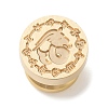 Golden Plated Round Shaped Wax Seal Brass Stamp Head STAM-K002-01G-12-1