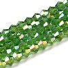 Transparent Electroplate Glass Beads Strands EGLA-A039-T2mm-B03-1