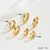 3 Pairs Vintage Smooth Brass Hoop Earring Sets MK3125-2-5