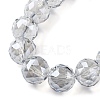 Transparent Electroplate Glass Beads Strands EGLA-N002-34E-F03-3