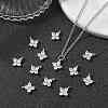 SHEGRACE Brass Cubic Zirconia Charms XGRQ4H448-680P-A-4