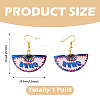 1 Pairs Acrylic Fan Dangle Earrings EJEW-TA0001-74-3