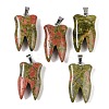 Natural Unakite Pendants G-G115-01G-1