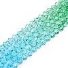Gradient Color Baking Paint Glass Bead Strands X1-DGLA-A039-T4mm-A018-4