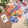 DIY Paper Flower Bouquet Greeting Card Sets AJEW-WH0455-197A-4
