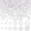 180 Sets 6 Style Sewing Snap Button AJEW-NB0003-47-1