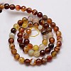 Natural Striped Agate/Banded Agate Beads Strands G-G581-6mm-06-2