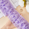 Gorgecraft 2 Yards 3 Layer Polyester Organza Ruffled Pleated Lace Flower Fabric Trim OCOR-GF0003-31B-3