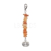 Halloween Pumpkin Alloy Pendant Decorations HJEW-JM02073-3