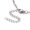 304 Stainless Steel Cable Chain Bracelet for Men Women BJEW-E031-05D-P-3