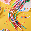 6 Strands 6 Colors Handmade Polymer Clay Bead Strands CLAY-TA0001-39-6