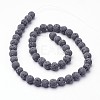 Unwaxed Natural Lava Rock Bead Strands X-G-F309-4mm-2