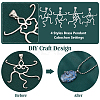 4Pcs 4 Styles Brass Pendant Cabochon Settings KK-PH0010-44P-4