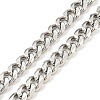 Non-Tarnish 201 Stainless Steel Curb Chain Necklaces for Men NJEW-Q336-08F-P-4