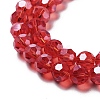 Electroplate Transparent Glass Beads Strands EGLA-A035-T8mm-A01-3