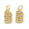 Real 18K Gold Plated Brass Micro Pave Clear Cubic Zirconia Charms KK-E068-VB452-B-2