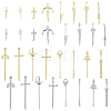 32Pcs 32 Style Rack Plating Alloy Big Pendants FIND-FH0008-06-1