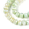 Anti-Tarnish Electroplate Rondelle Glass Beads Strands EGLA-T021-6mm-17-05-3