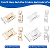16Pcs 4 Styles Brass Watch Band Clasps KK-SC0005-97-2