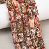 Natural Red Leopard Skin Jasper Beads Strands G-A314-A05-01-1