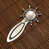 18mm Clear Domed Glass Cabochon Cover for Antique Silver DIY Alloy Portrait Helm Bookmark Making DIY-X0119-AS-NR-2