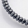 Electroplate Non-magnetic Synthetic Hematite Beads Strands G-J208B-01-1