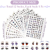 12 Sheets 12 Styles Eye Pattern Ceramics Clay Water Transfer Paper STIC-CP0001-17-2