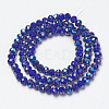 Electroplate Opaque Solid Color Glass Beads Strands X-EGLA-A034-P4mm-I14-2