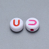 Craft Acrylic Horizontal Hole Letter Beads SACR-S201-11U-2
