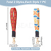 2Pcs 2 Colors Nylon Hand Wrist Lanyard for Phone Decoration Key Chain FIND-GO0001-01A-2