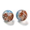 Transparent Spray Painting Crackle Glass Beads GLAA-L046-01A-02-2