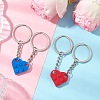 2Pcs 2 Colors Resin Keychains KEYC-JKC01024-2