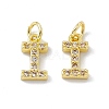 Real 18K Gold Plated Brass Micro Pave Clear Cubic Zirconia Charms KK-E068-VB452-I-2