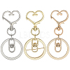 18Pcs 3 Style Alloy Keychain Clasps KEYC-SP0001-49B-6