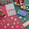 SUNNYCLUE 32Pcs 16 Style Christmas Theme Alloy Enamel Pendants ENAM-SC0003-66-3