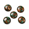 Assembled Synthetic Bronzite and Malachite Cabochons G-I339-08A-1
